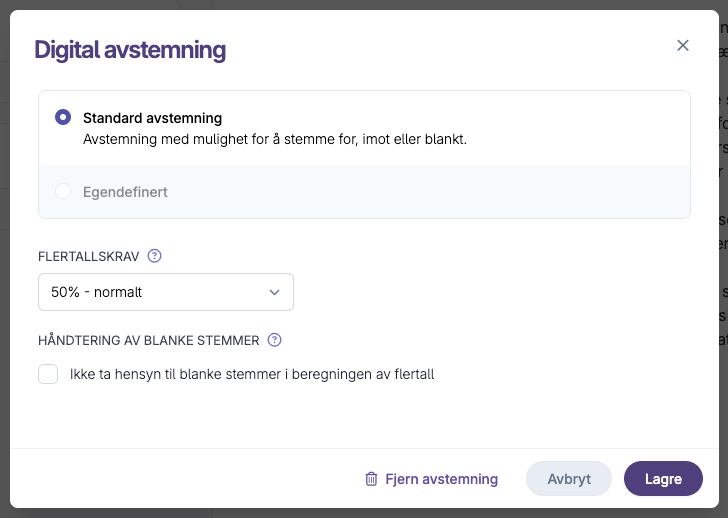 Avstemning i møtevisning