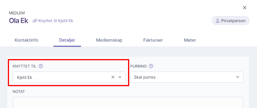 Valg for medlemstilknytning