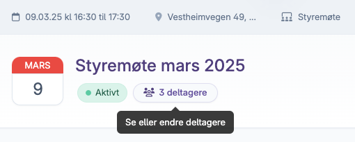 Knapp for deltagerliste