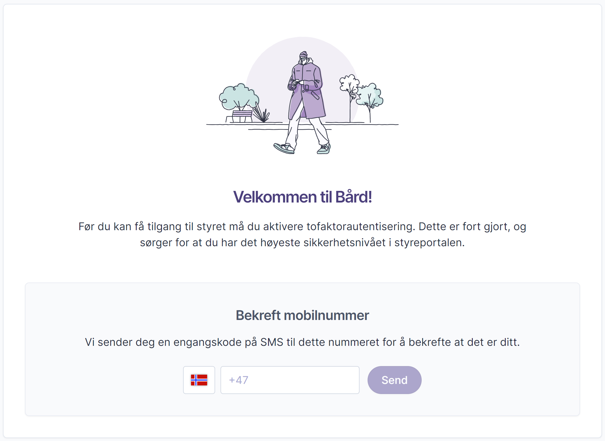 Aktivering av obligatorisk tofaktorautentisering med mobilnummerbekreftelse i