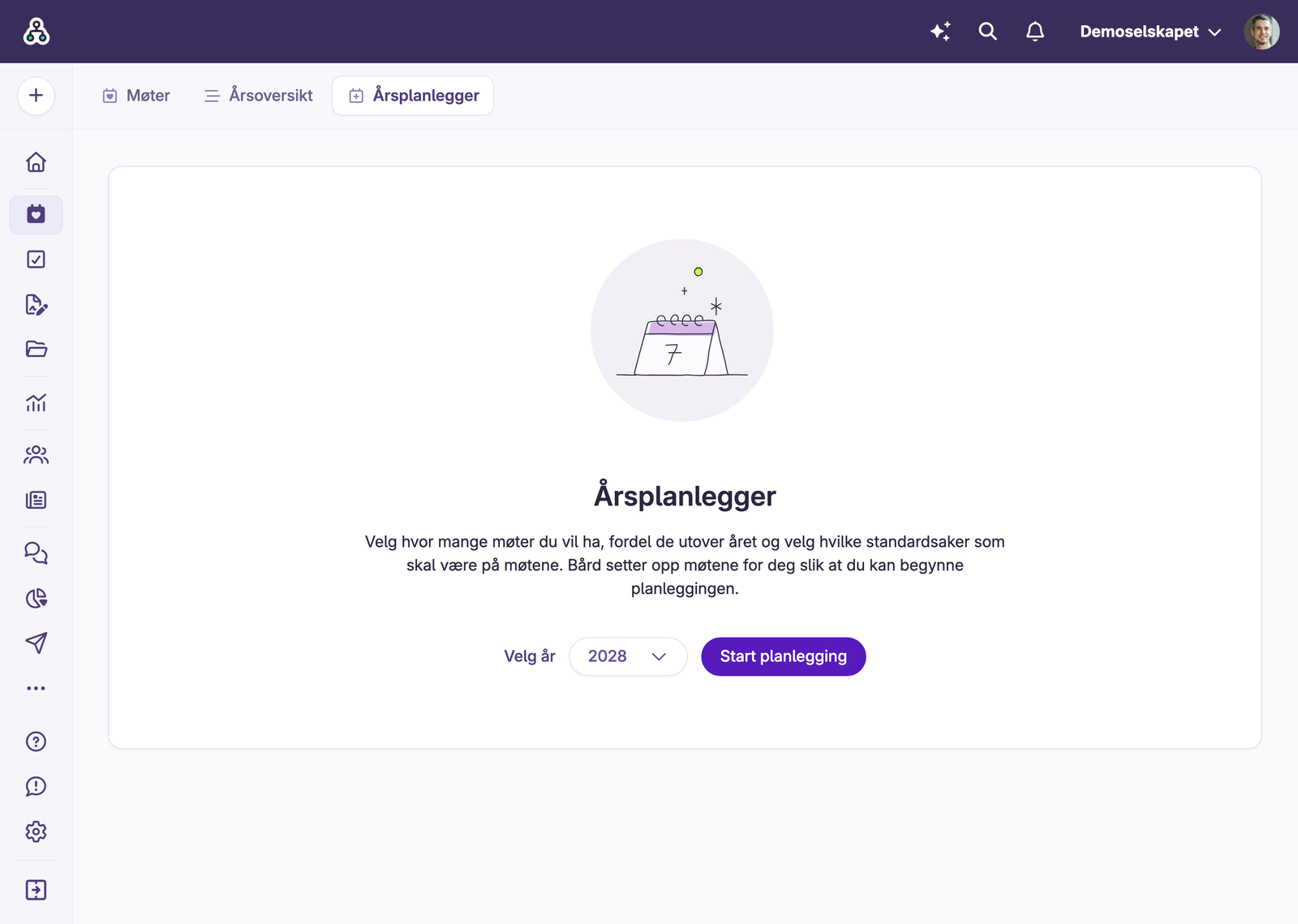 Årsplanlegger i Bård