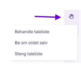 Skjermbilde 3: Ta ordet