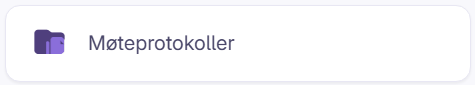 Skjermbilde: Møteprotokoller: