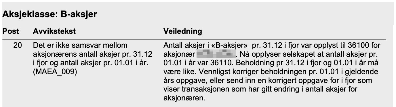 Skjermbilde: Feilmeldinger