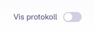 Bryter for å vise protokoll slått av på hvit bakgrunn