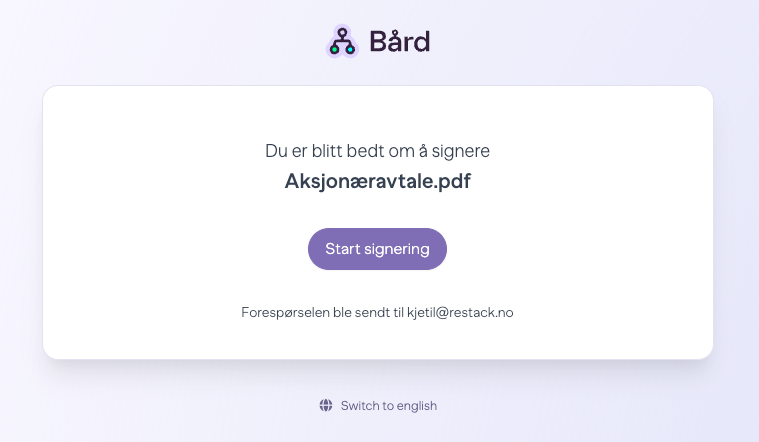 Skjermbilde: Hvordan signere med BankID