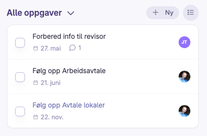 Skjermbilde 3: Registrer oppfølging