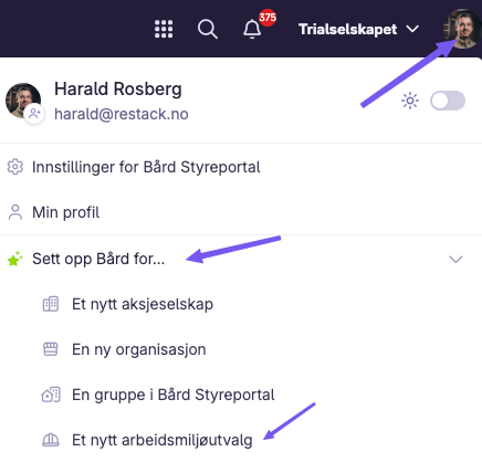 Skjermbilde: Legg til AMU